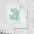 Hong Kong Auspicious Beast - Carp A6 Postcard - The Lanes HK