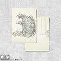 Hong Kong Auspicious Beast - Turtle A6 Postcard - The Lanes HK