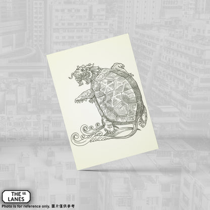 Hong Kong Auspicious Beast - Turtle A6 Postcard