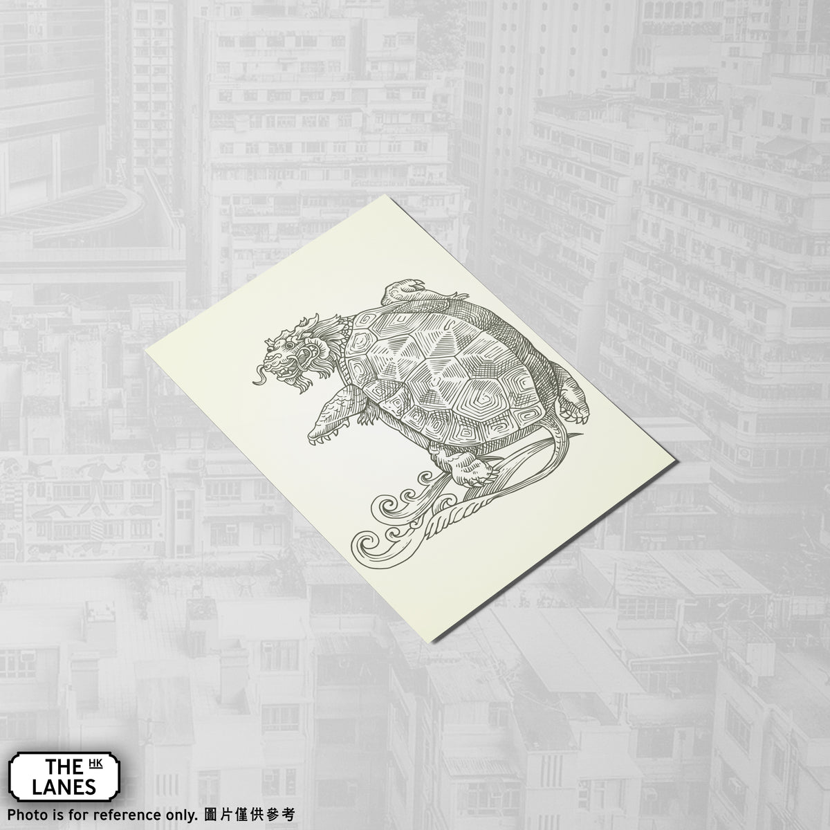 Hong Kong Auspicious Beast - Turtle A6 Postcard - The Lanes HK