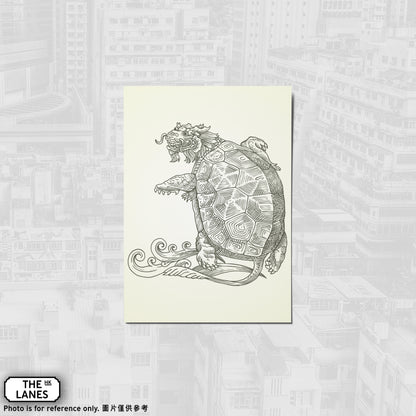 Hong Kong Auspicious Beast - Turtle A6 Postcard