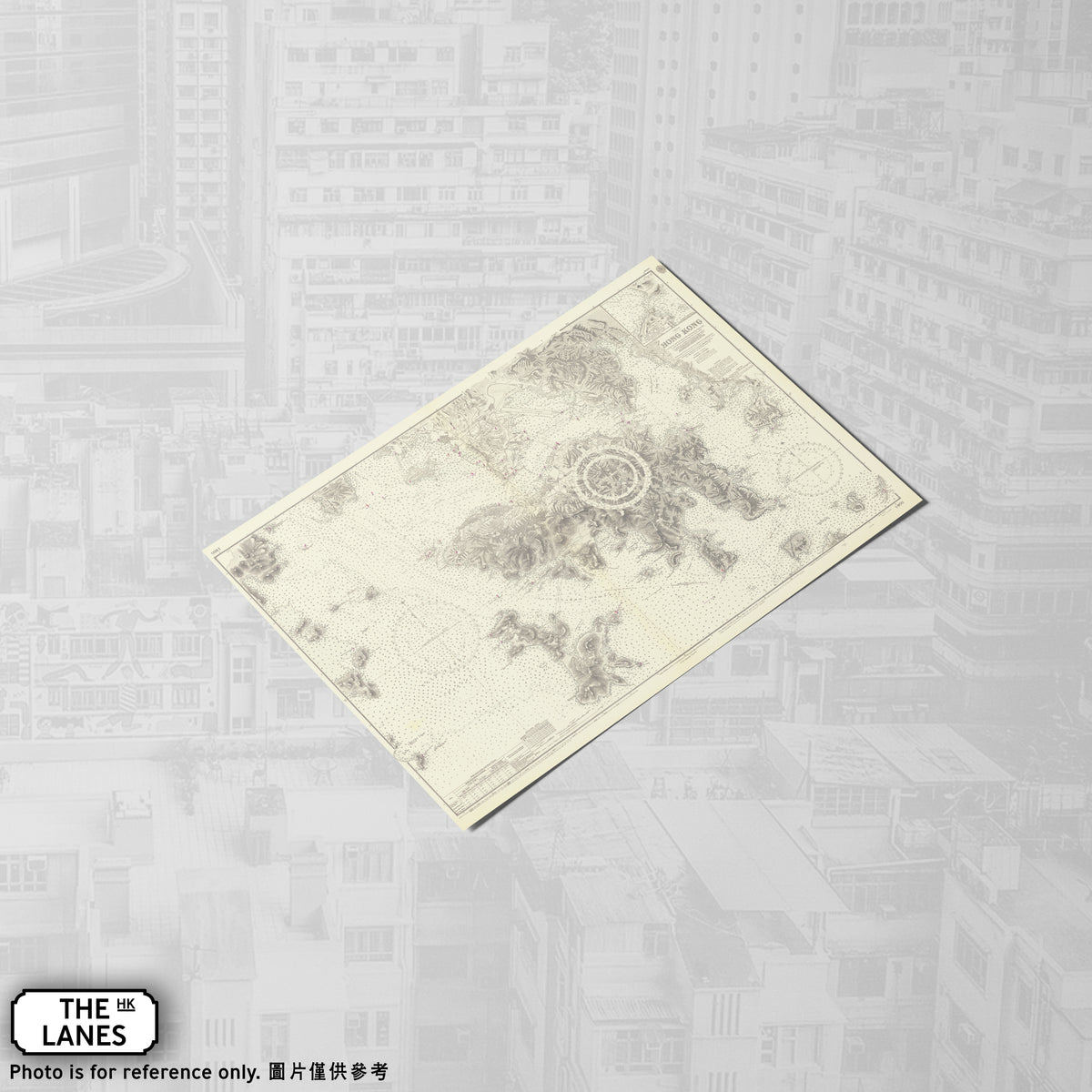 1841-1949 Map of Hong Kong A6 Postcard - The Lanes HK