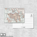 1900 Map of Hong Kong A6 Postcard - The Lanes HK
