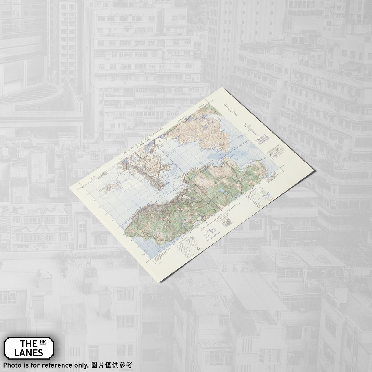 1945 Map of Hong Kong A6 Postcard - The Lanes HK