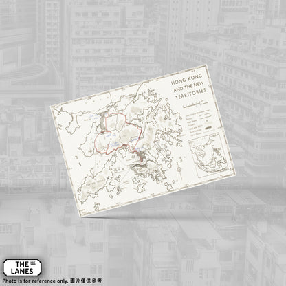 1965 Map of Hong Kong A6 Postcard