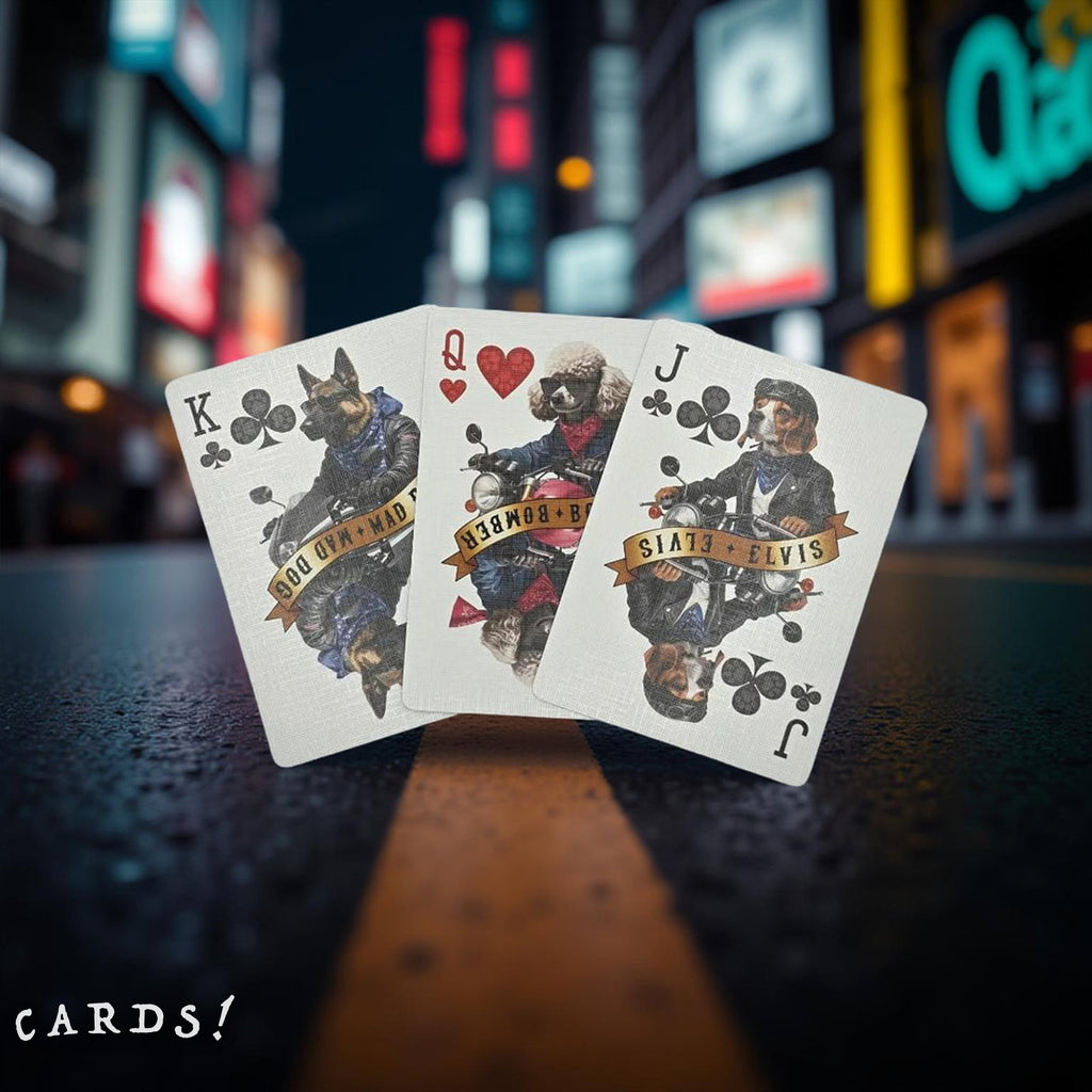 Biker Dogs Playing Cards - The Lanes HK