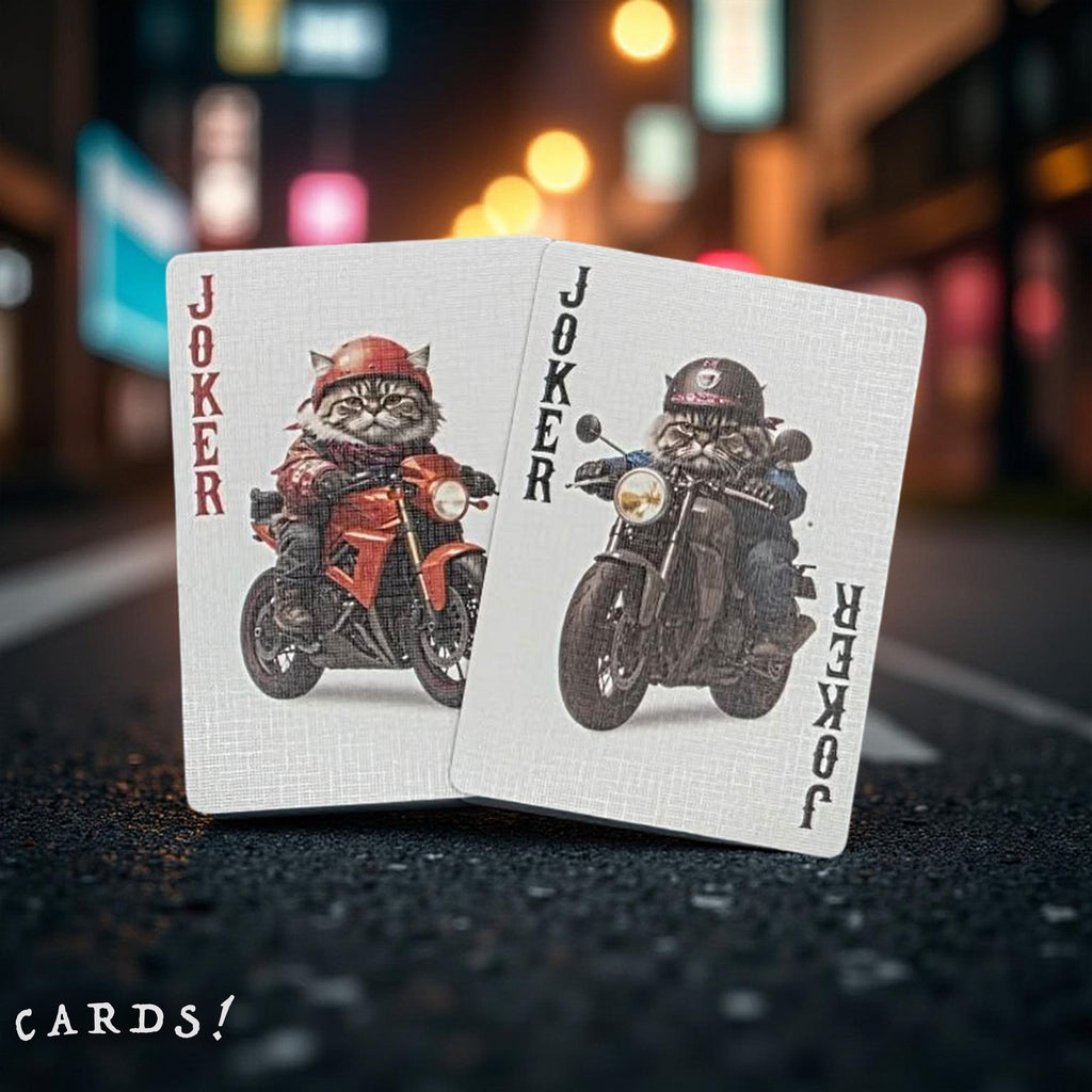 Biker Cats Playing Cards - The Lanes HK