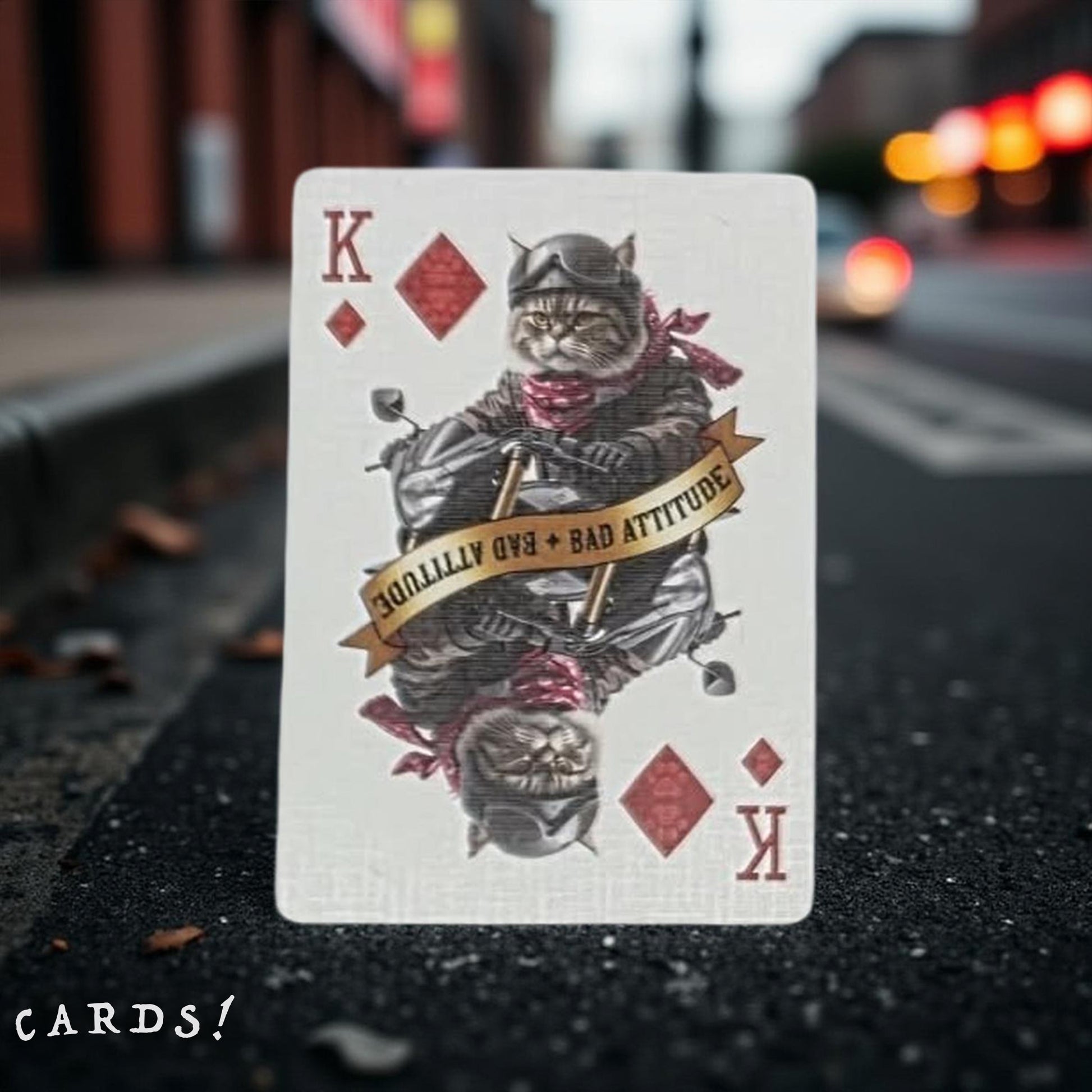 Biker Cats Playing Cards - The Lanes HK