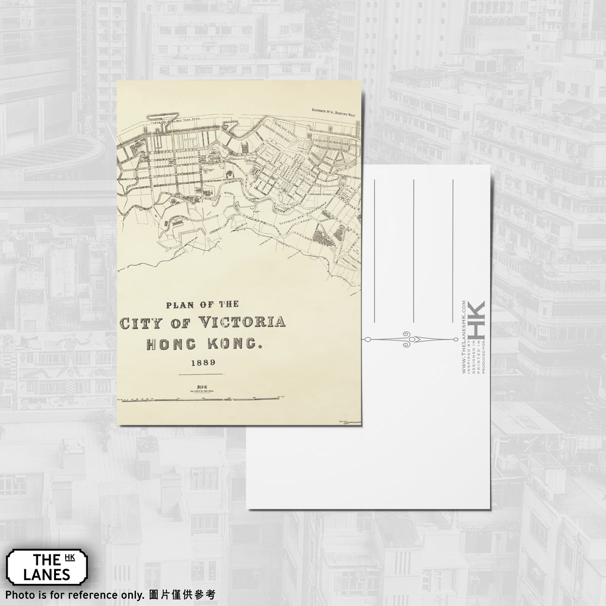 1889年ビクトリア市計画図（B）A6判ポストカード