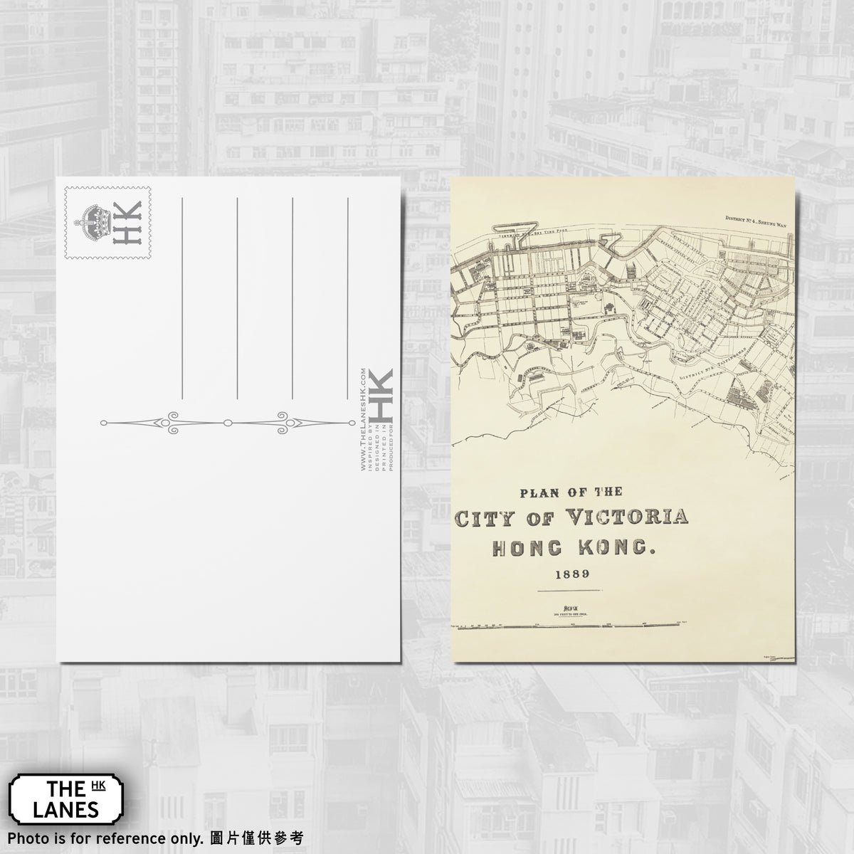 1889年ビクトリア市計画図（B）A6判ポストカード