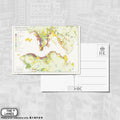1967 Map of Hong Kong A6 Postcard - The Lanes HK