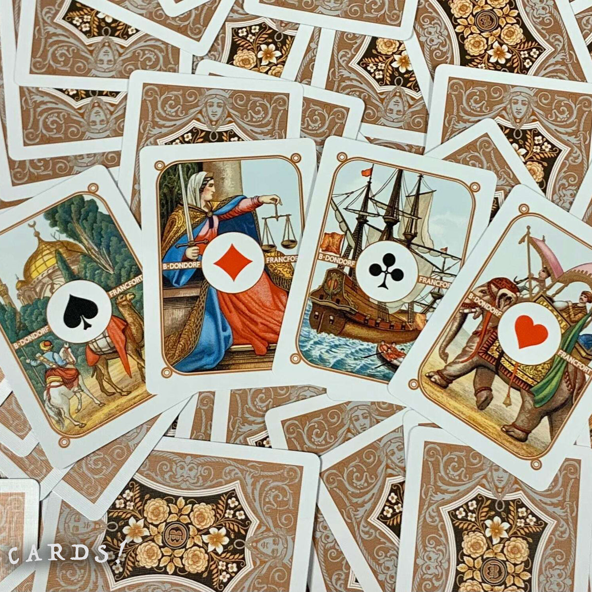 Four Continents Copper Playing Cards - The Lanes HK
