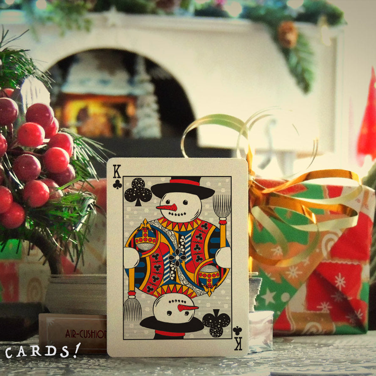 Bicycle Snowman Back Playing Cards - Blue - The Lanes HK