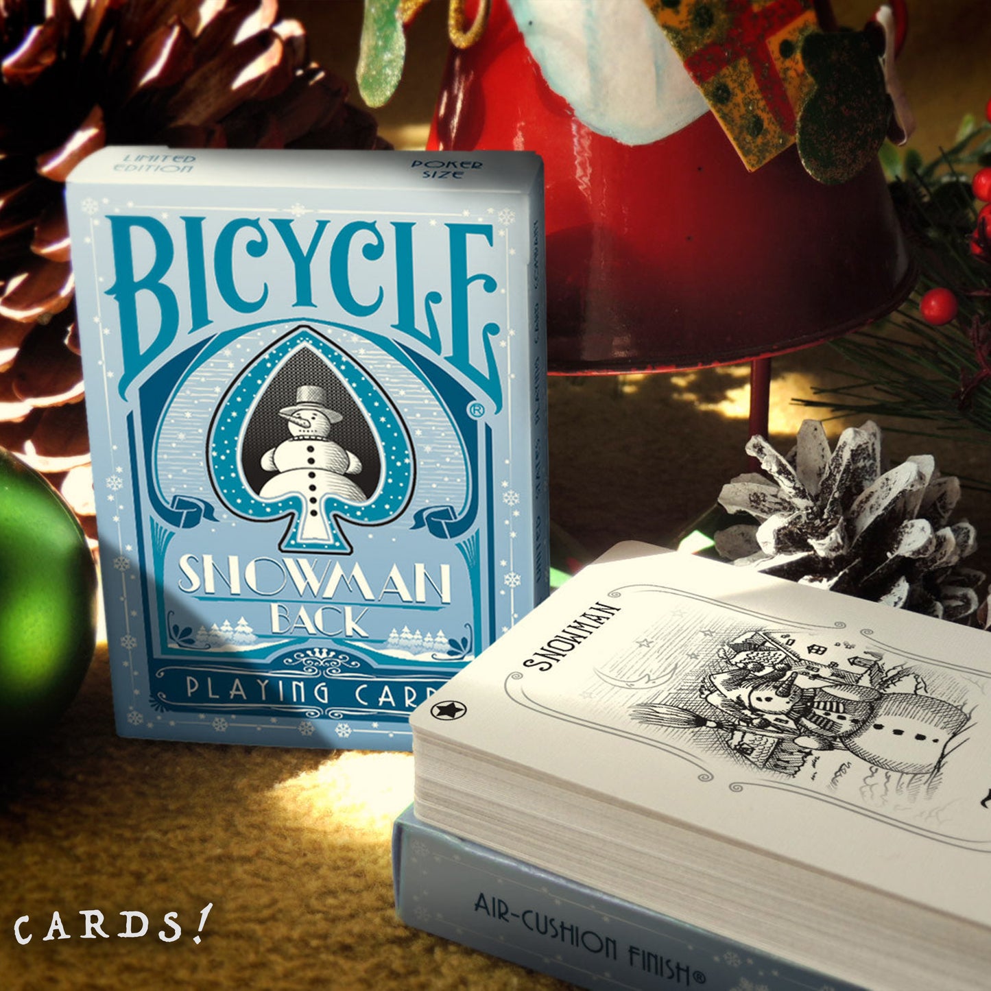 Bicycle® Snowman Back Playing Cards - Blue