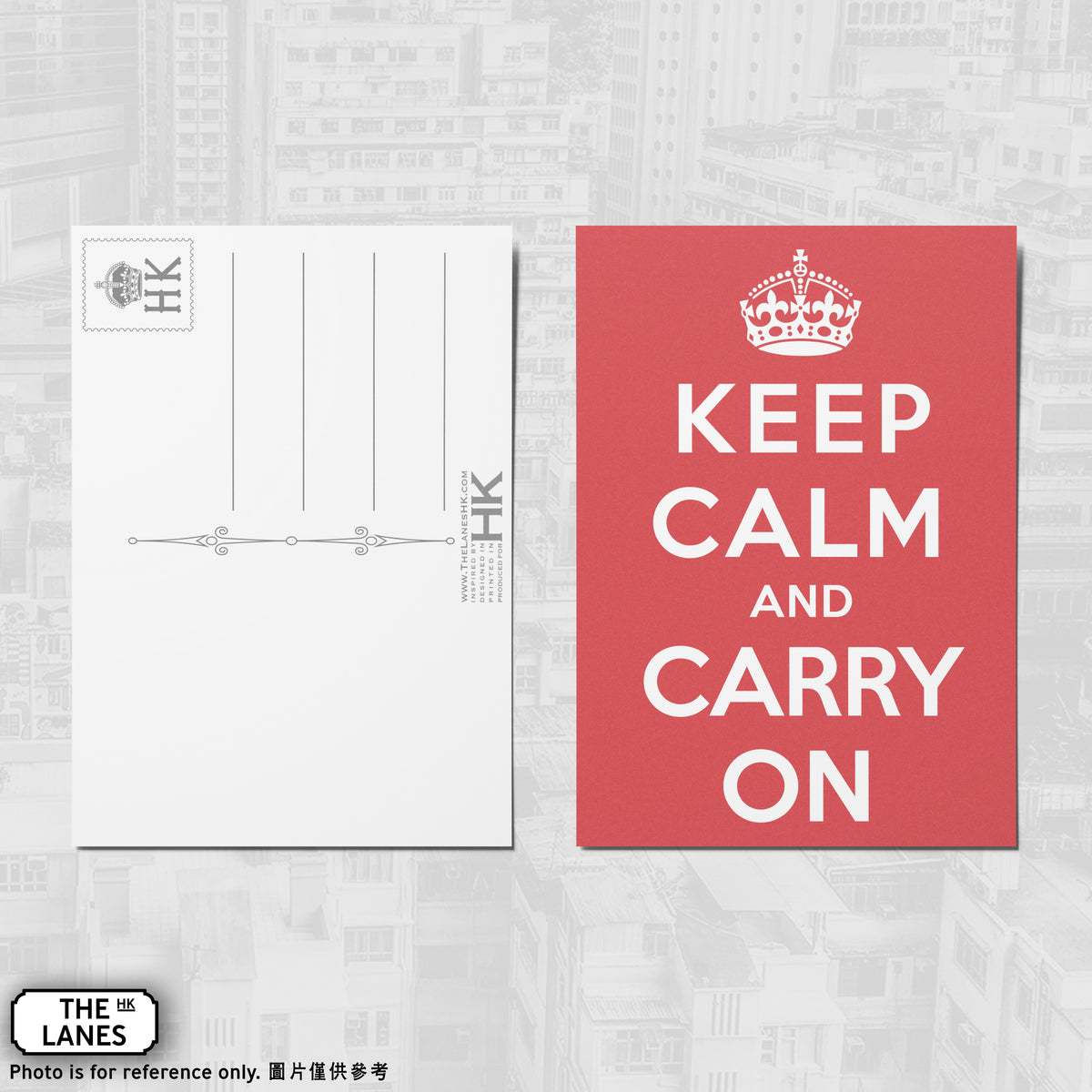 Keep Calm and Carry On (Portrait) A6 Postcard - The Lanes HK