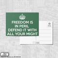 Freedom is in Peril Defend it with All Your Might (Landscape) A6 Postcard - The Lanes HK