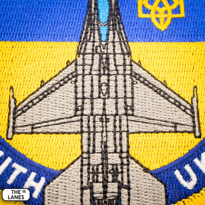 Stand with Ukraine, Ukrainian F-16 Fighter Embroidered Morale Patch