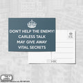 Don't Help the Enemy! Careless Talk may Give Away Vital Secrets (Landscape) A6 Postcard - The Lanes HK