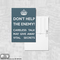Don't Help the Enemy! Careless Talk may Give Away Vital Secrets (Portrait) A6 Postcard - The Lanes HK
