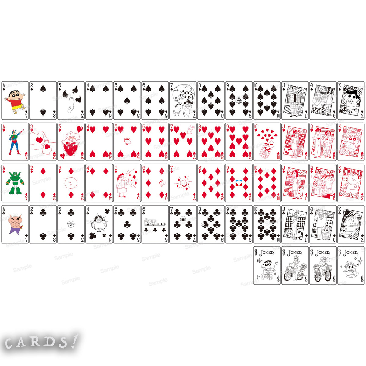 Bicycle Crayon Shinchan Playing Cards - The Lanes HK