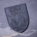 [Black on Black] Escutcheon of Hong Kong Morale Patch - The Lanes HK