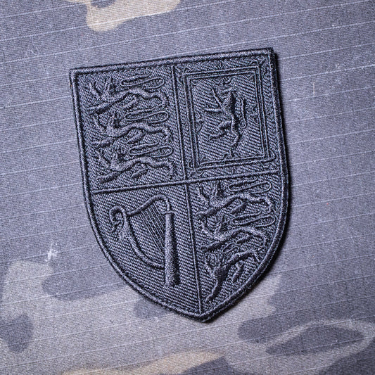 [Black on Black] Escutcheon of United Kingdom [England] Morale Patch