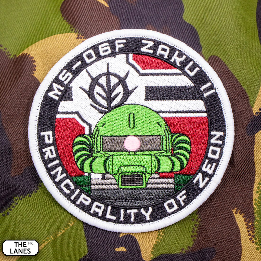 GLOW IN THE DARK MS-06F Zaku II Embroidered Morale Patch