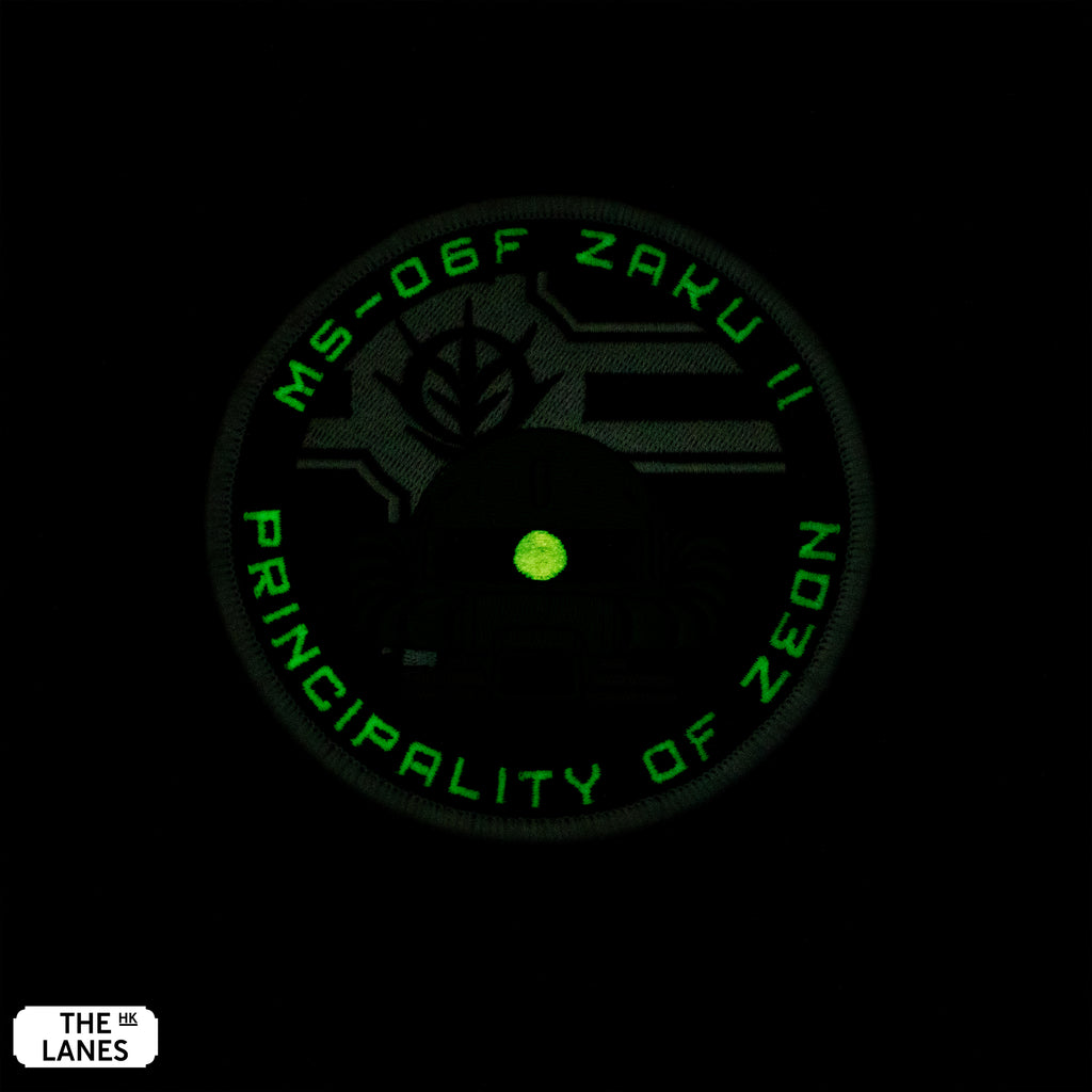 GLOW IN THE DARK MS-06F Zaku II Embroidered Morale Patch