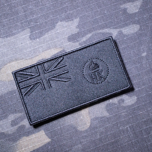 [Black on Black] Flag of Hong Kong V1 Embroidered Morale Patch