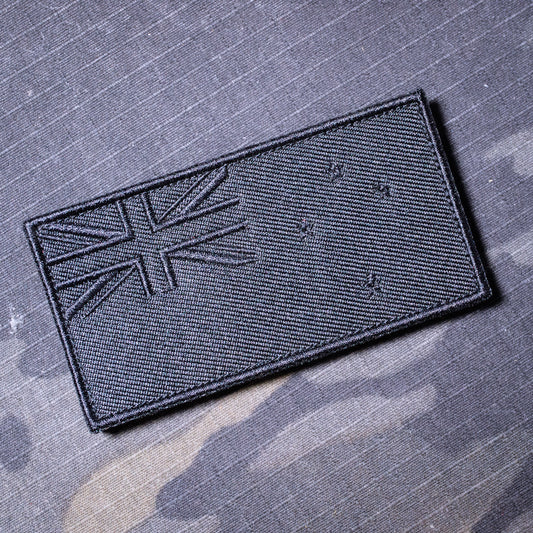 [Black on Black] Flag of New Zealand Embroidered Morale Patch