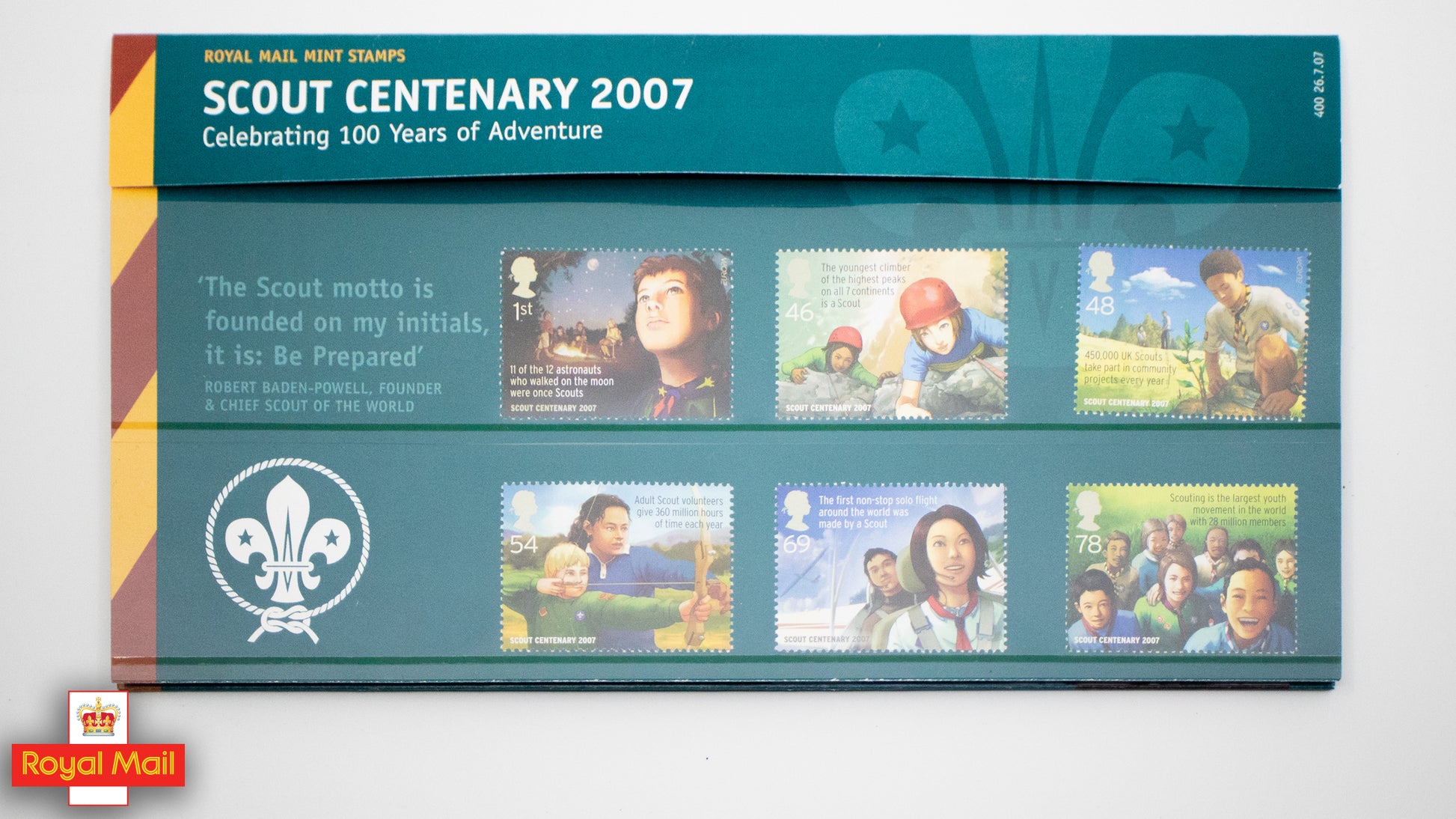 #400: 2007 Centenary of Scouting - One Hundred Years of Adventure Presentation Pack