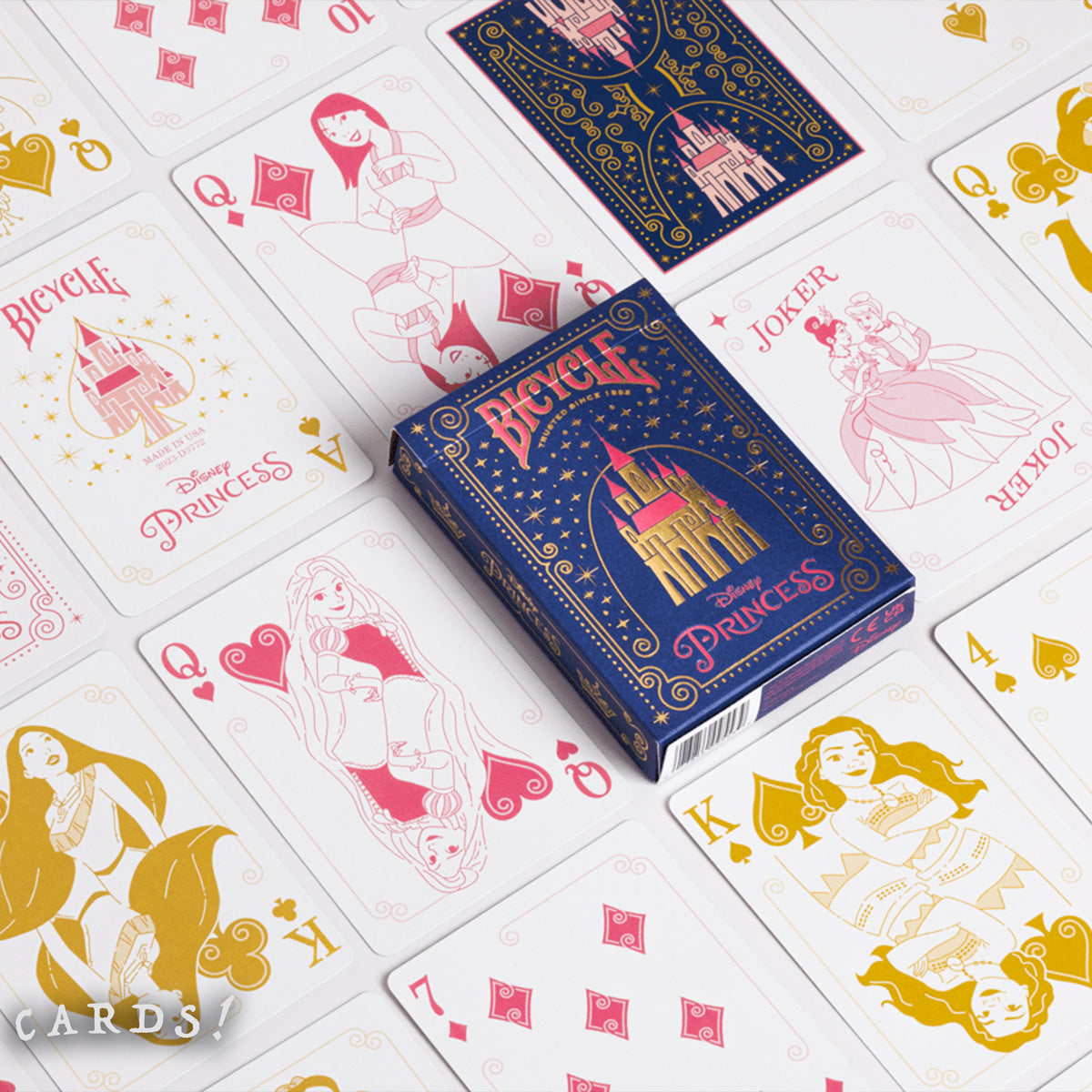 Bicycle Disney Princess Playing Cards - Navy Blue - The Lanes HK
