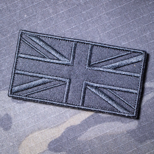 [Black on Black] Union Jack Embroidered Morale Patch