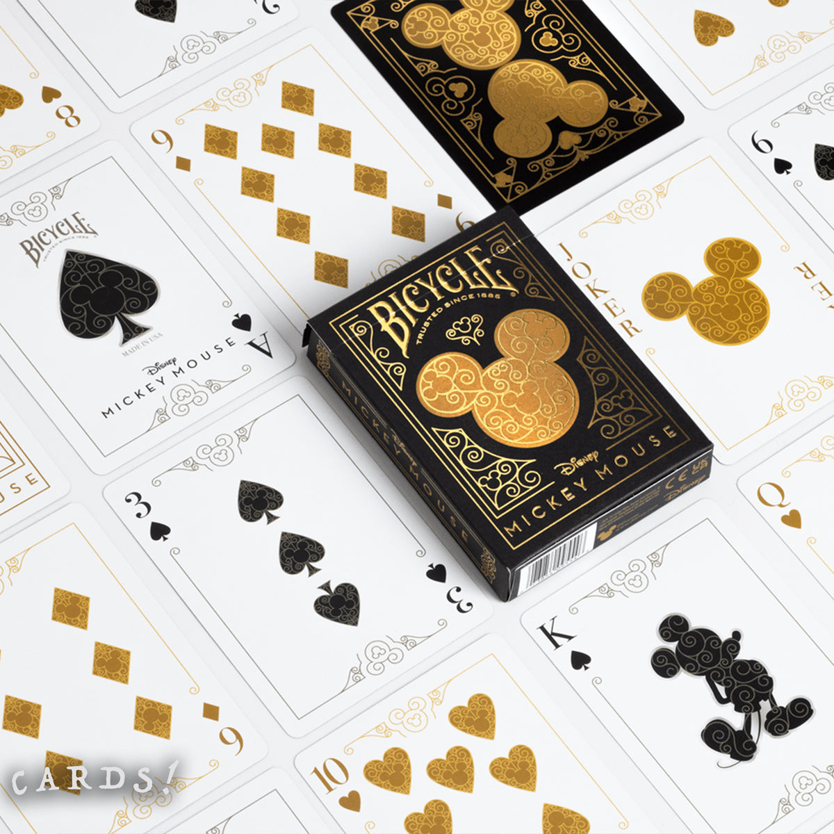 Bicycle Disney Mickey Mouse Black and Gold Playing Cards - The Lanes HK