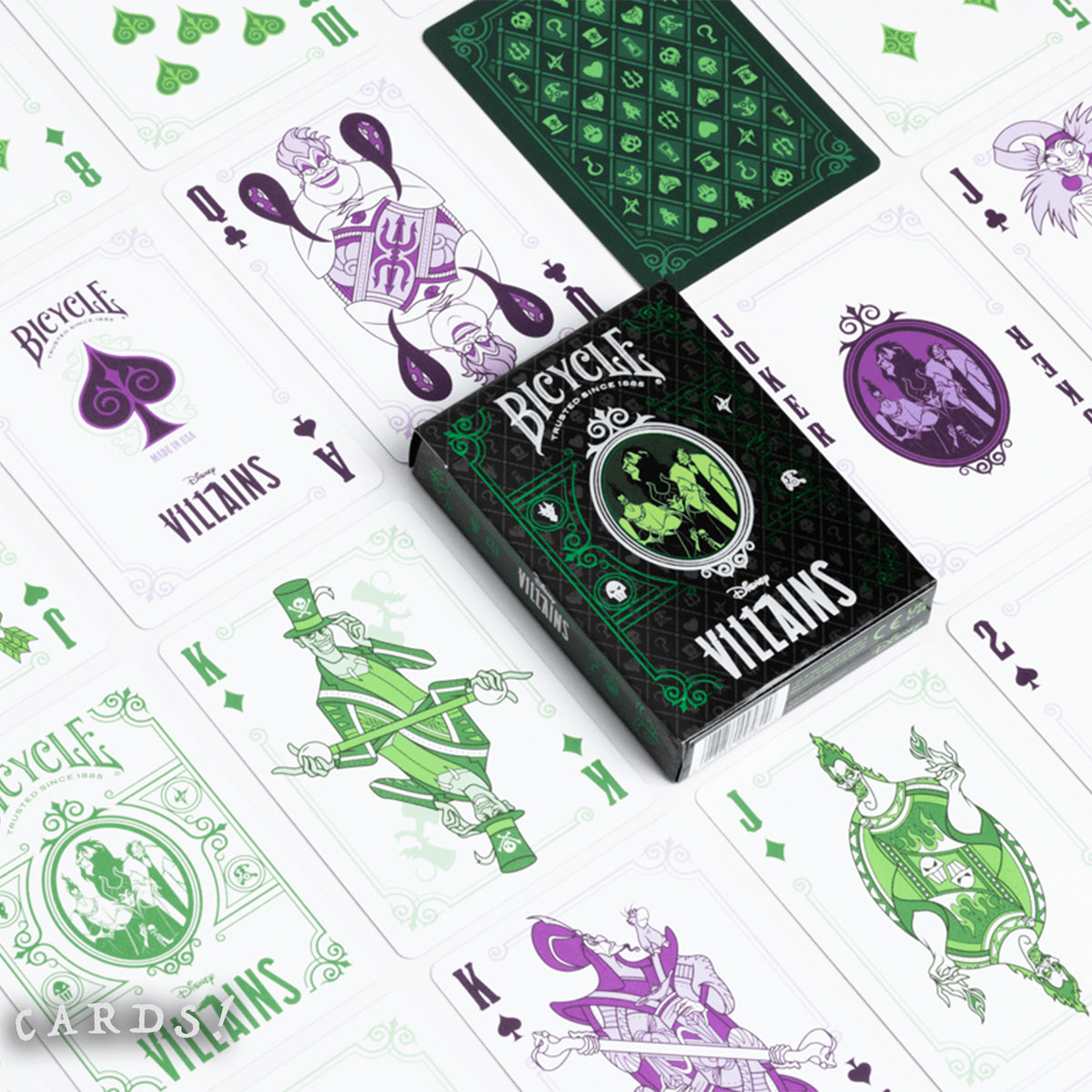 Bicycle Disney Villains Playing Cards - Green - The Lanes HK