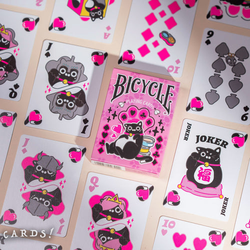 Bicycle Cat (Pink) Playing Cards