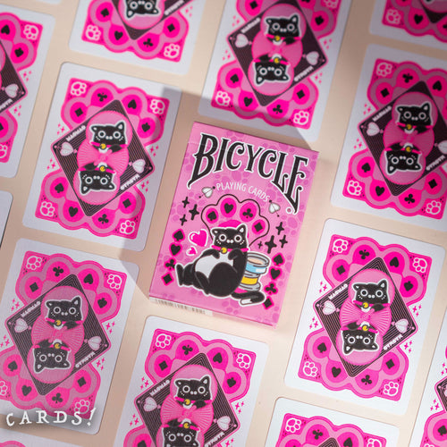 Bicycle Cat (Pink) Playing Cards