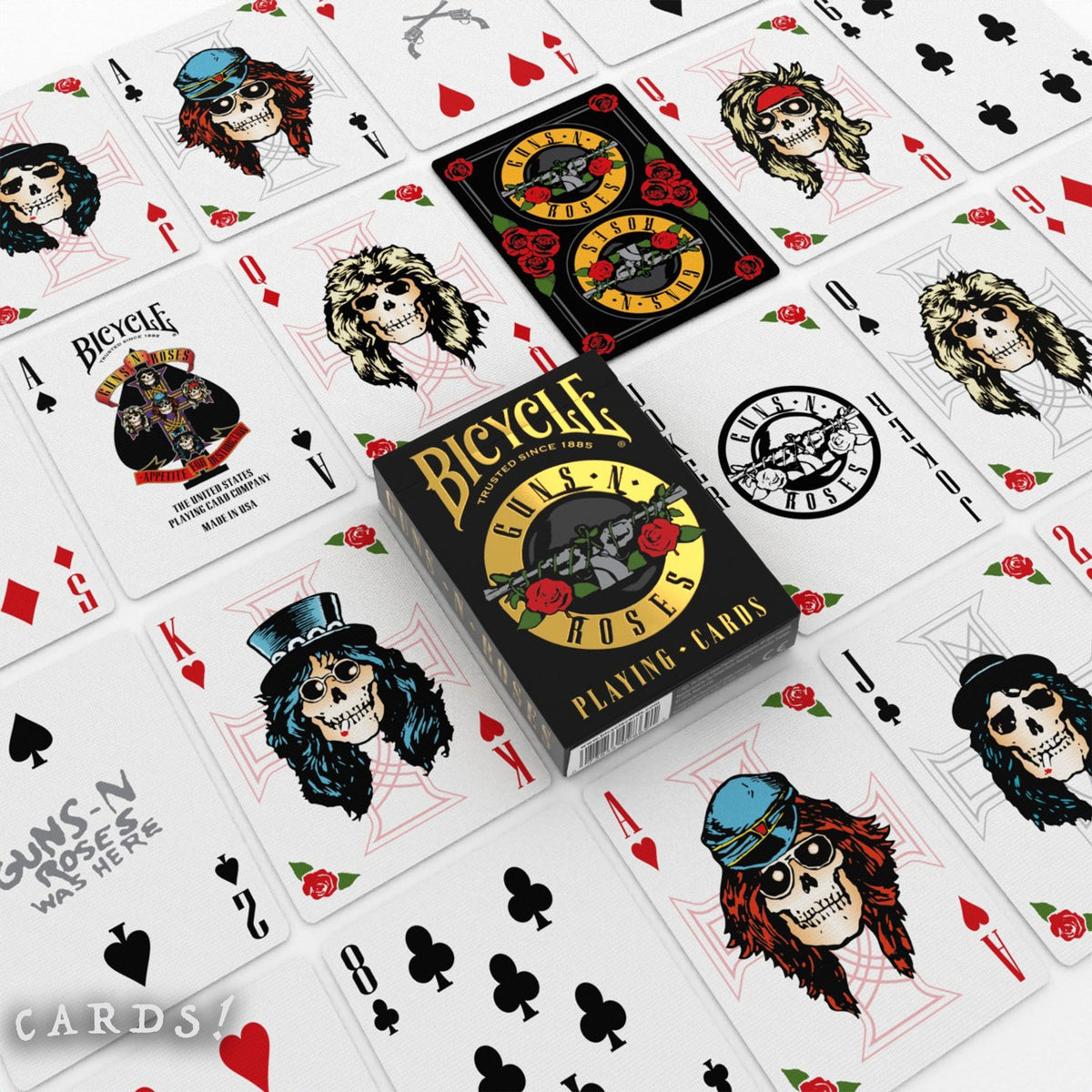 Bicycle Guns N' Roses Playing Cards - The Lanes HK
