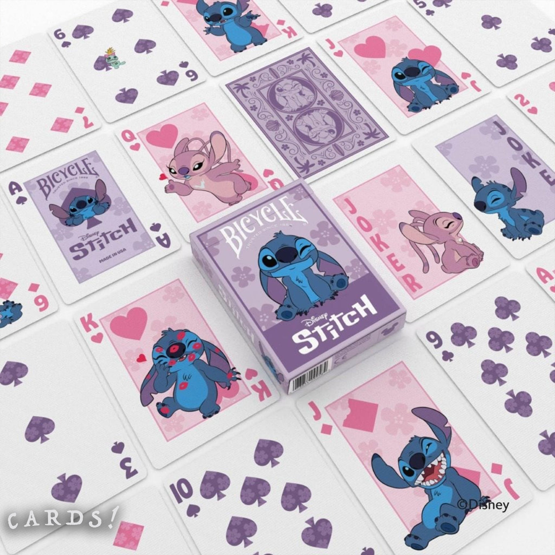 Bicycle Disney Stitch (Purple) Playing Cards - The Lanes HK