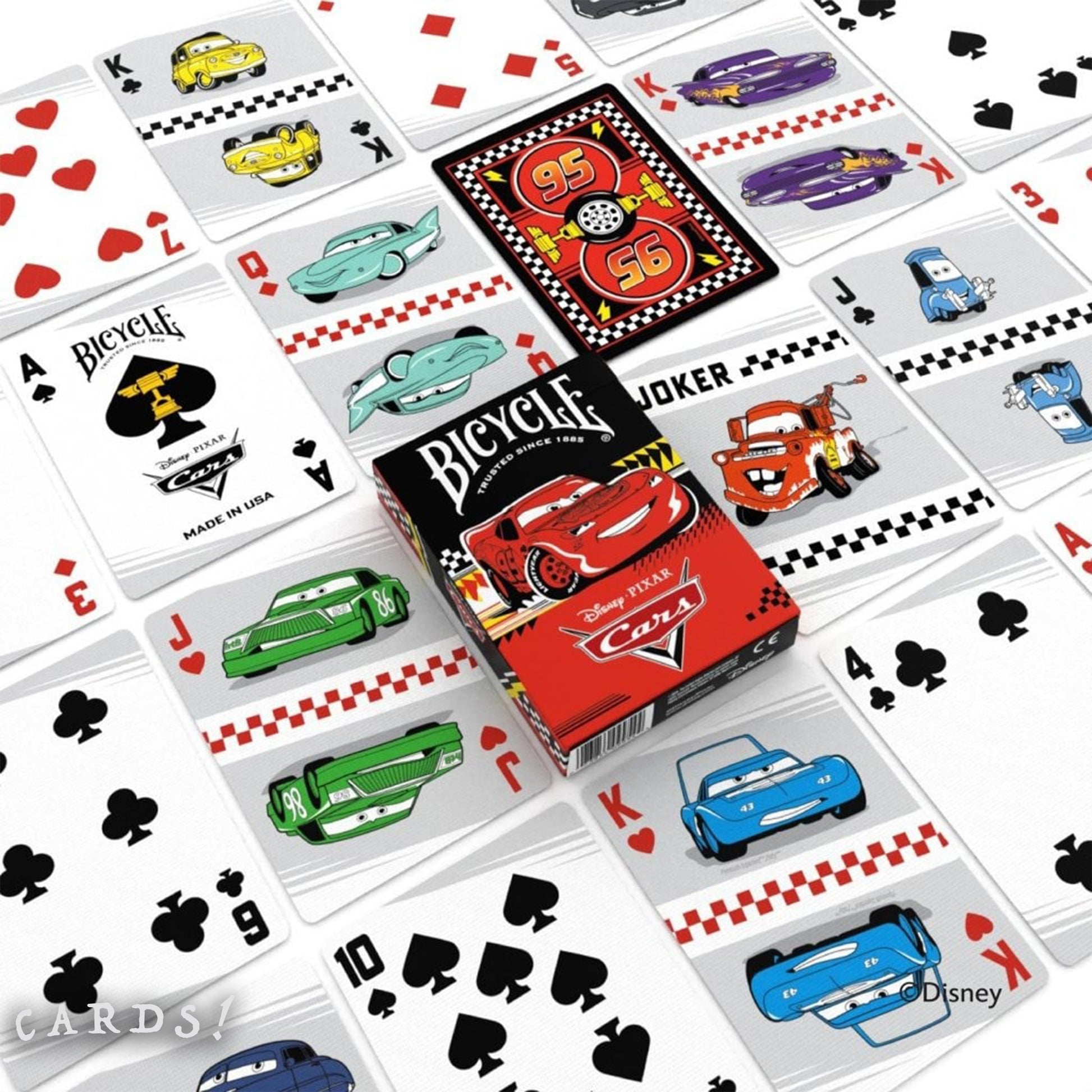 Bicycle Disney Cars Playing Cards - The Lanes HK