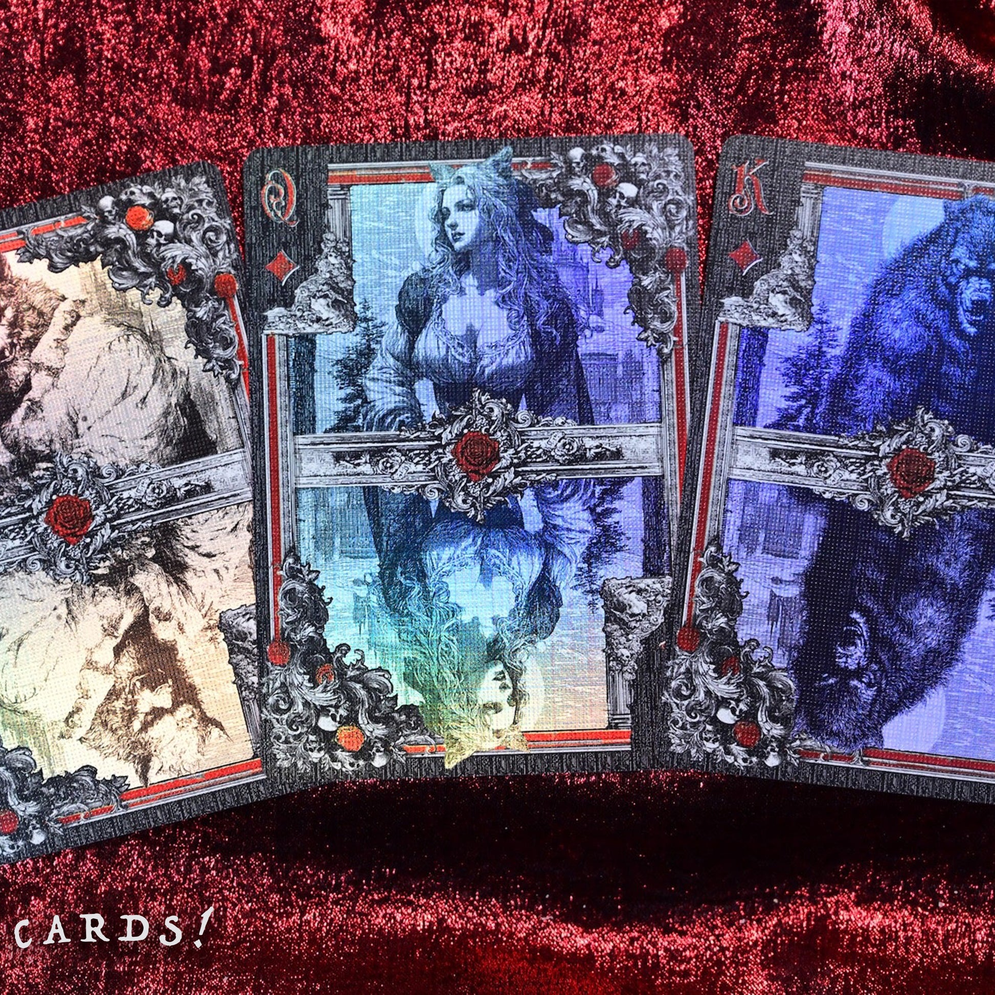 Trinity of Night - Werewolf HOLO Playing Cards