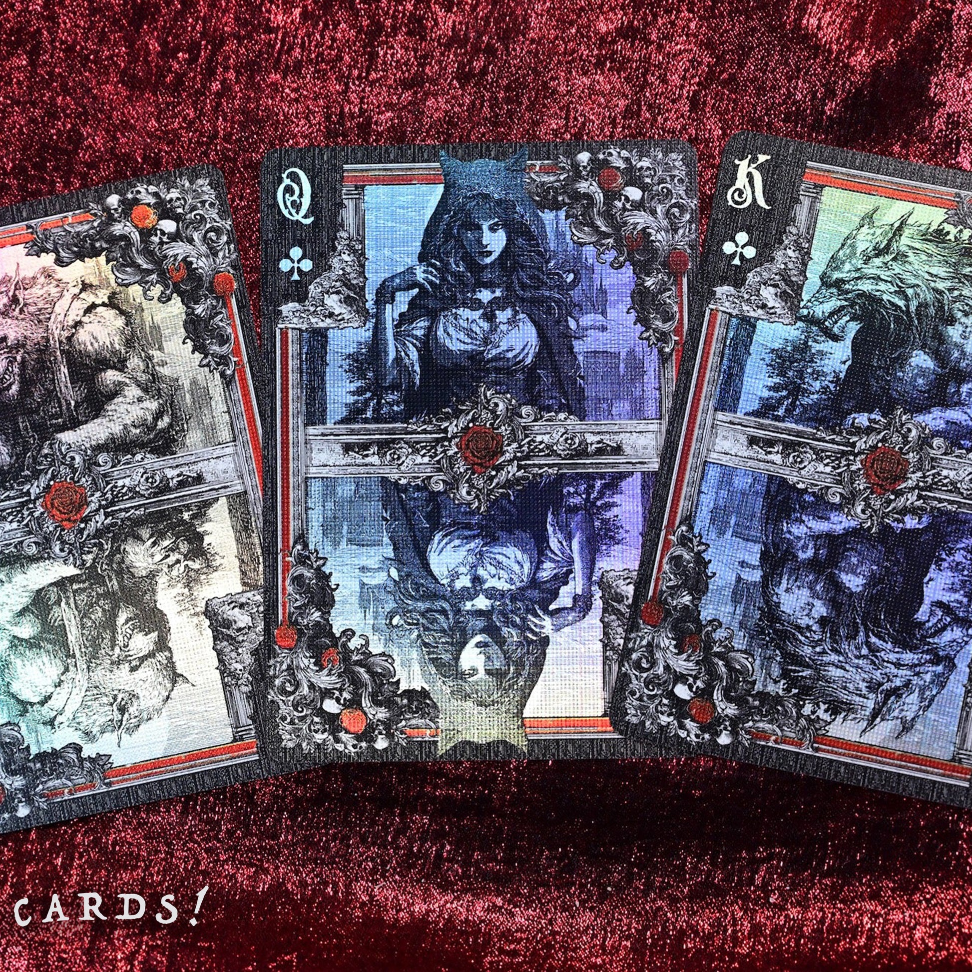 Trinity of Night - Werewolf HOLO Playing Cards