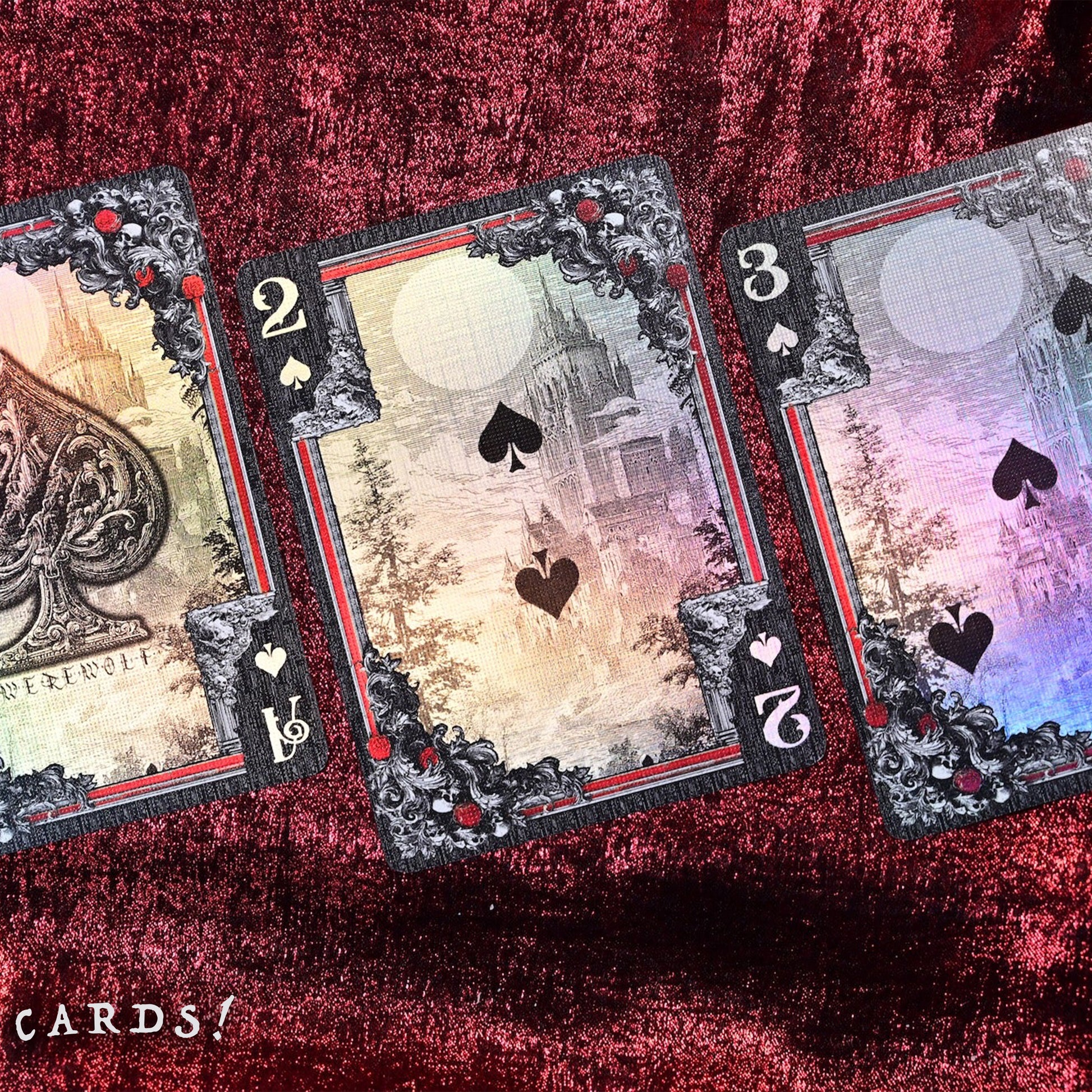 Trinity of Night - Werewolf HOLO Playing Cards