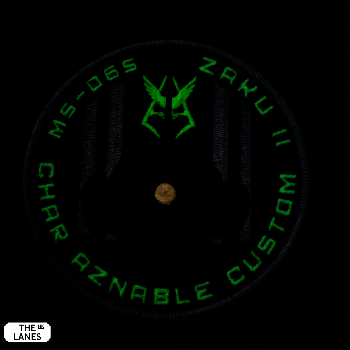 GLOW IN THE DARK MS-06S Zaku II Char Aznable Custom Embroidered Morale Patch