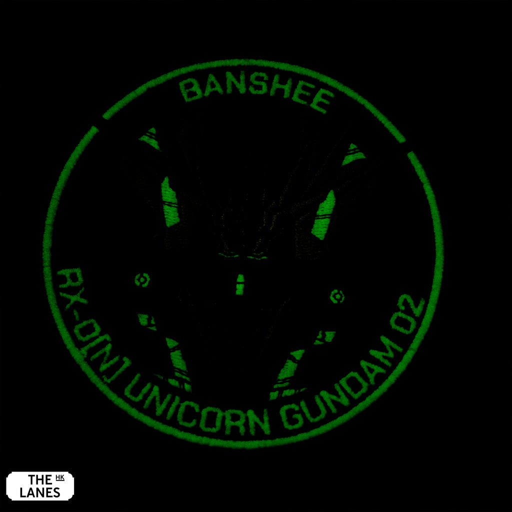 GLOW IN THE DARK RX-0[N] Unicorn Gundam 02 Banshee "Awakened" Embroidered Morale Patch