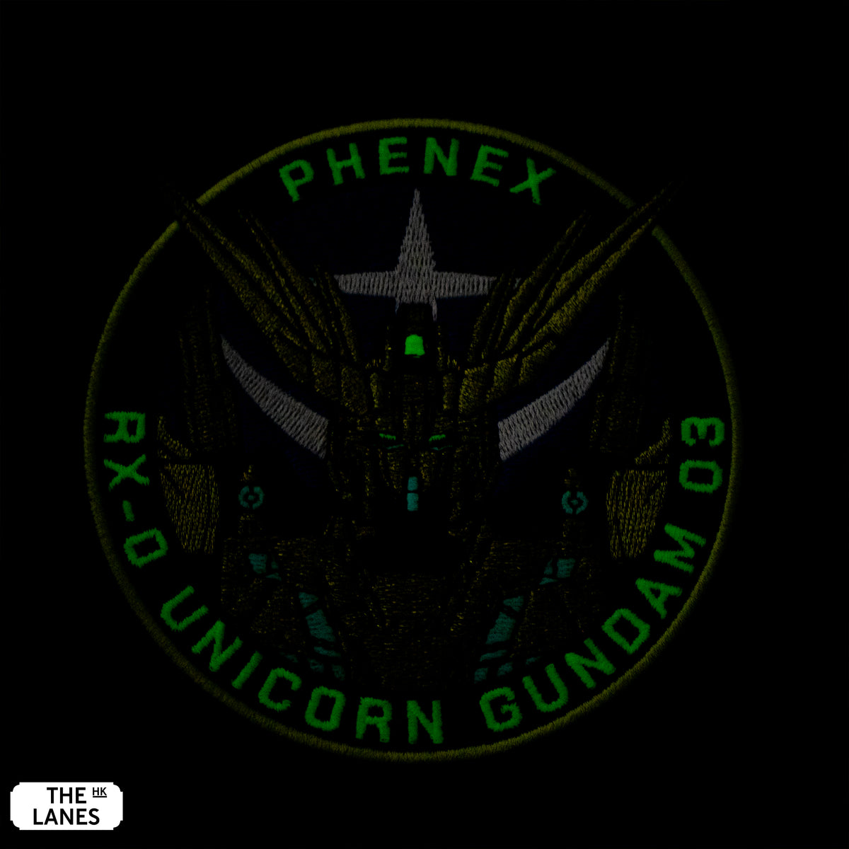GLOW IN THE DARK RX-0 Unicorn Gundam 03 Phenex Embroidered Morale Patch - The Lanes HK