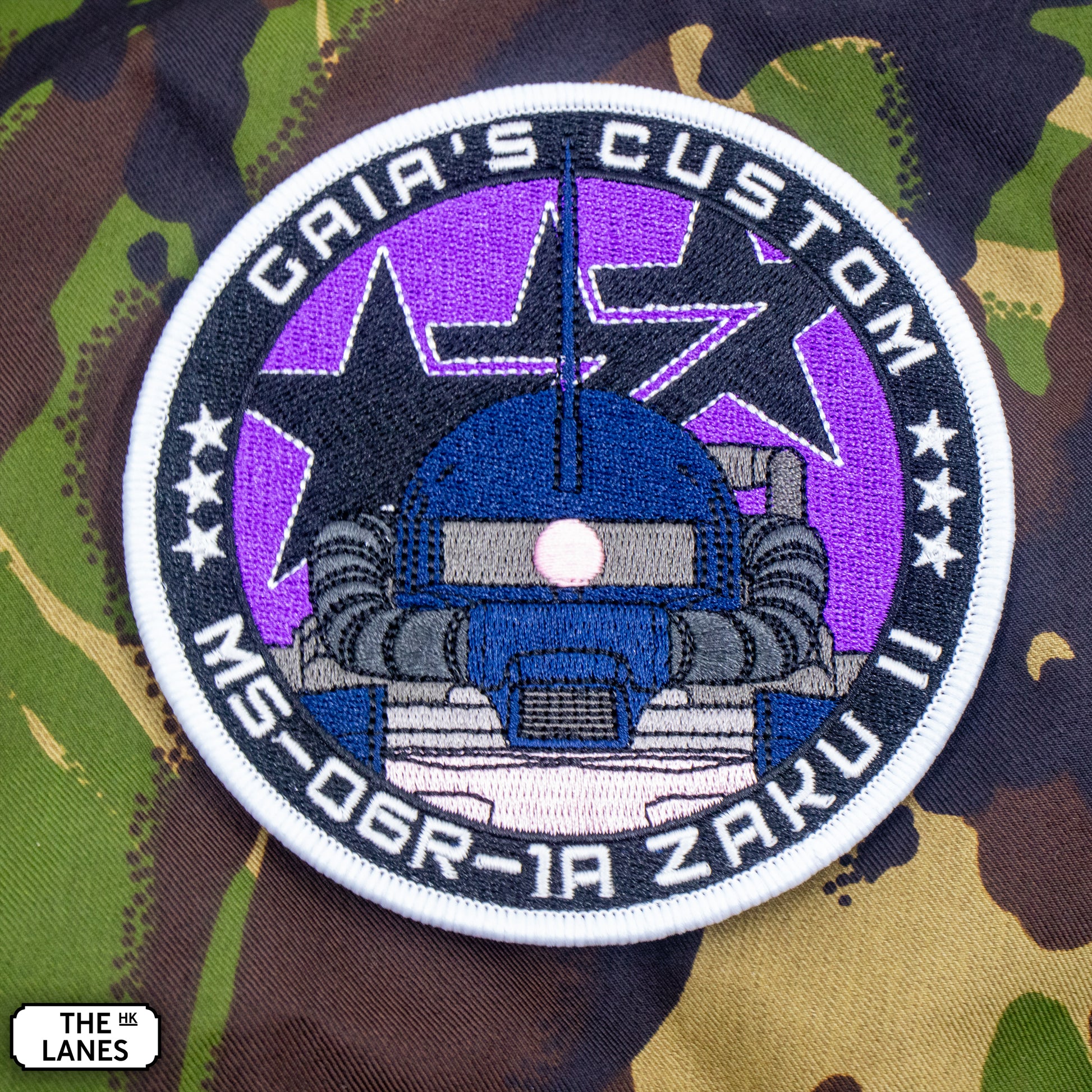 GLOW IN THE DARK MS-06R-1A High Mobility Zaku II Gaia's Custom Embroidered Morale Patch - The Lanes HK
