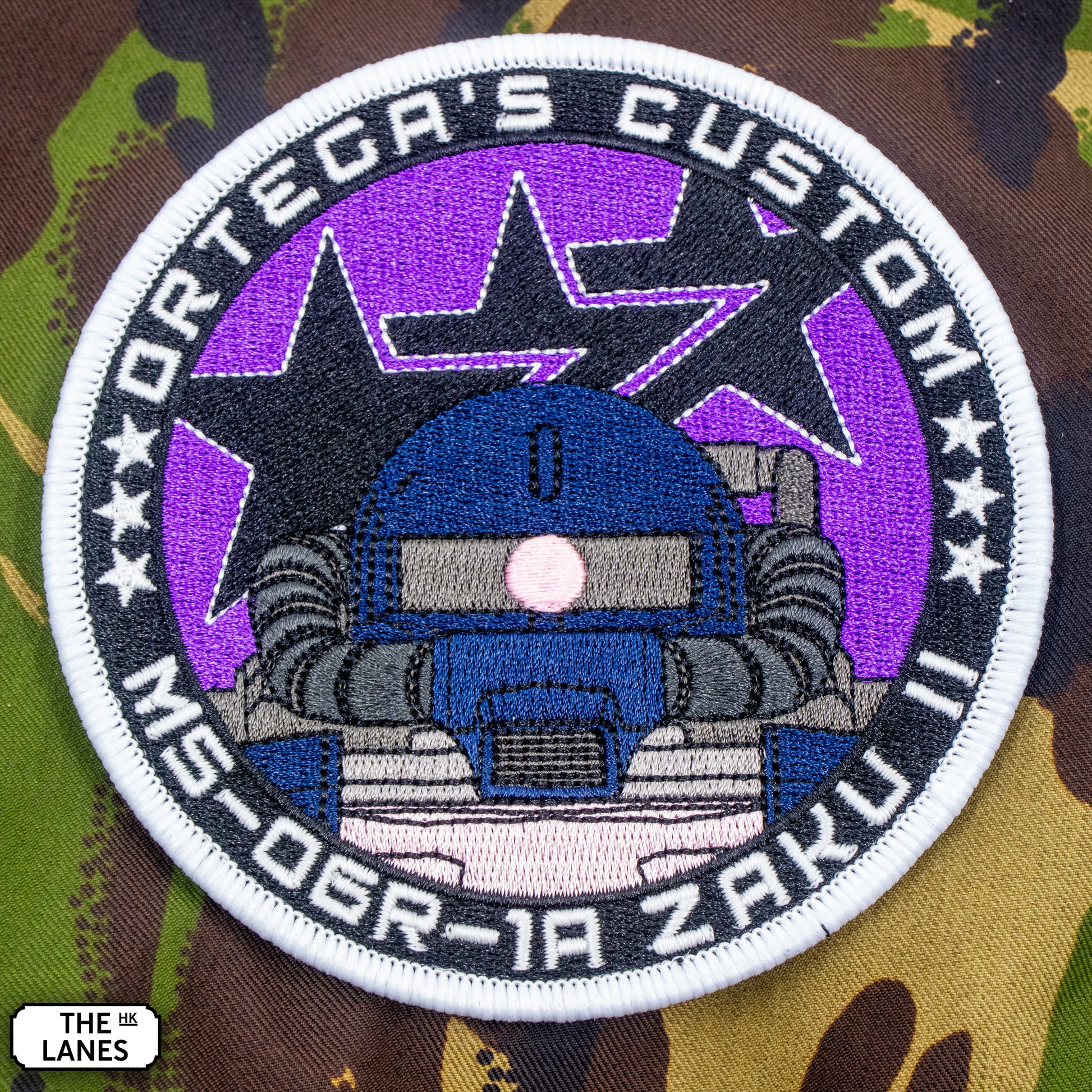 GLOW IN THE DARK MS-06R-1A High Mobility Zaku II Ortega's Custom Embroidered Morale Patch - The Lanes HK