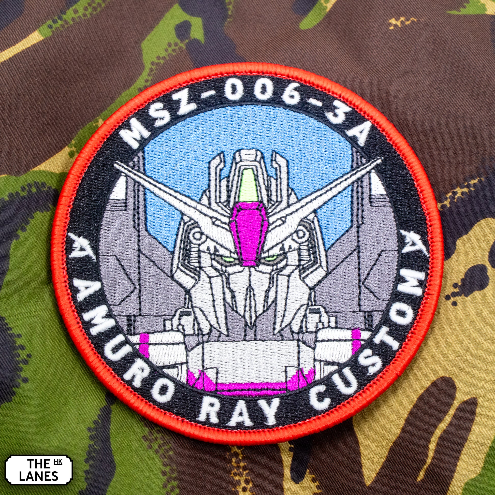 GLOW IN THE DARK MSZ-006-3A Zeta Gundam Amuro Ray's Custom Embroidered Morale Patch - The Lanes HK