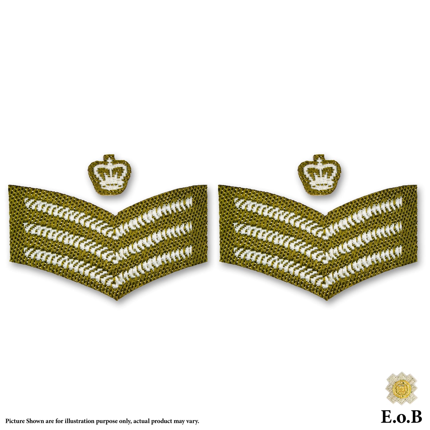 1/6 British Army Full Size Colour-Staff Sergeant No.2 Dress Rank Badge